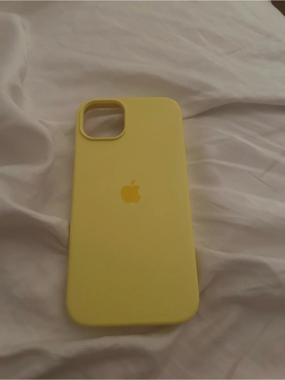 Apple Yellow Silicone iPhone Case with Apple Logo